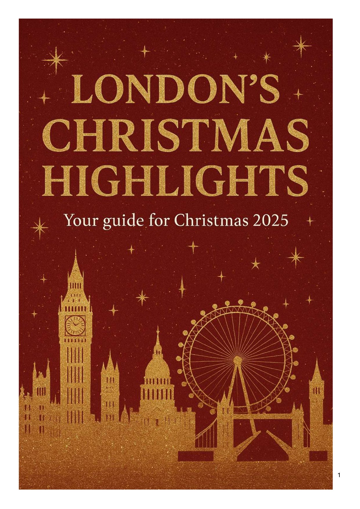London's Christmas Highlights travel guide cover